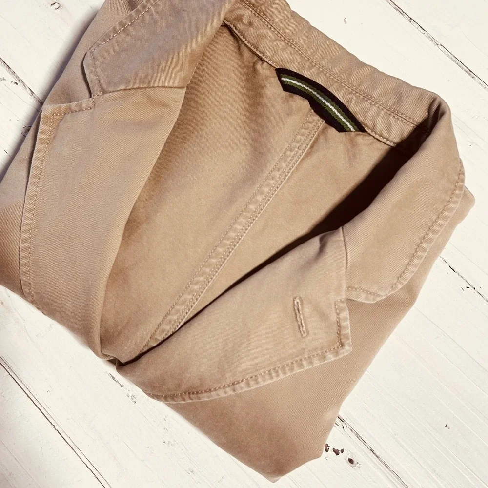 J. Crew Men's‎ Tan Cotton Casual Blazer Jacket Size L